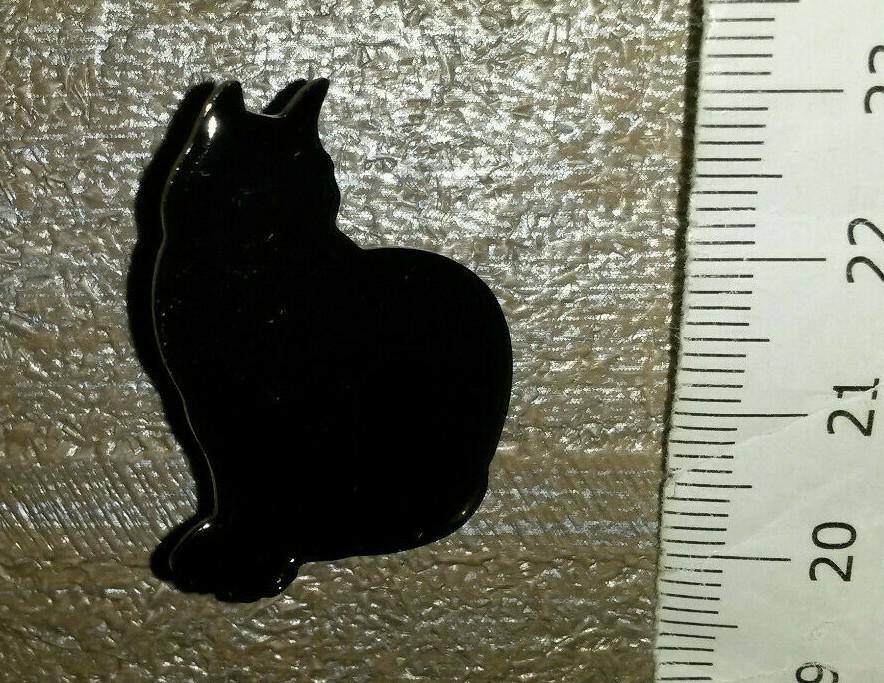 Cat proudly posing silver/mirror colour Pin