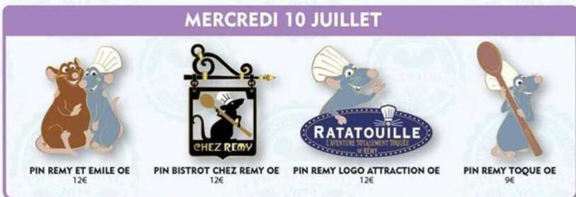 Chef Remy Attraction Logo Ratatouille 10th Anniversary Disney Paris Dlp 2024 Pin