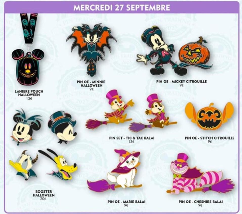 Cheshire cat Flying Broom Stick Halloween Disney Land Paris DLP Oct 2023 Pin