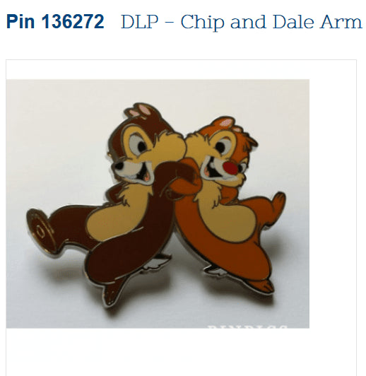 Chip and Dale Arm in Arm Disney Land Paris Dlrp Dlp 17/08/ 2019 Pin sold out
