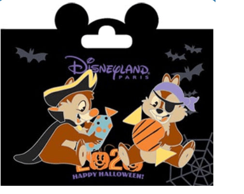 Chip and Dale as Pirates Halloween Set Disney Paris Dlp 2020 Pins