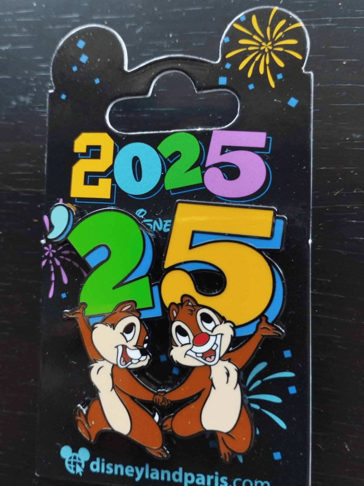 Chip and Dale Disney Land Paris Dlp January 2025 Celebration Pin