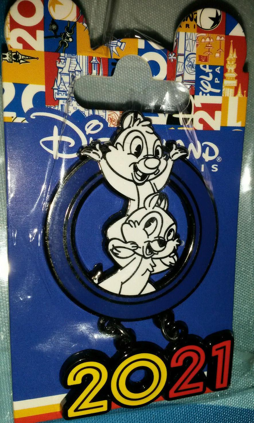 Chip and Dale Disney Paris Dlrp Dlp 2021 celebration Dangle Pin