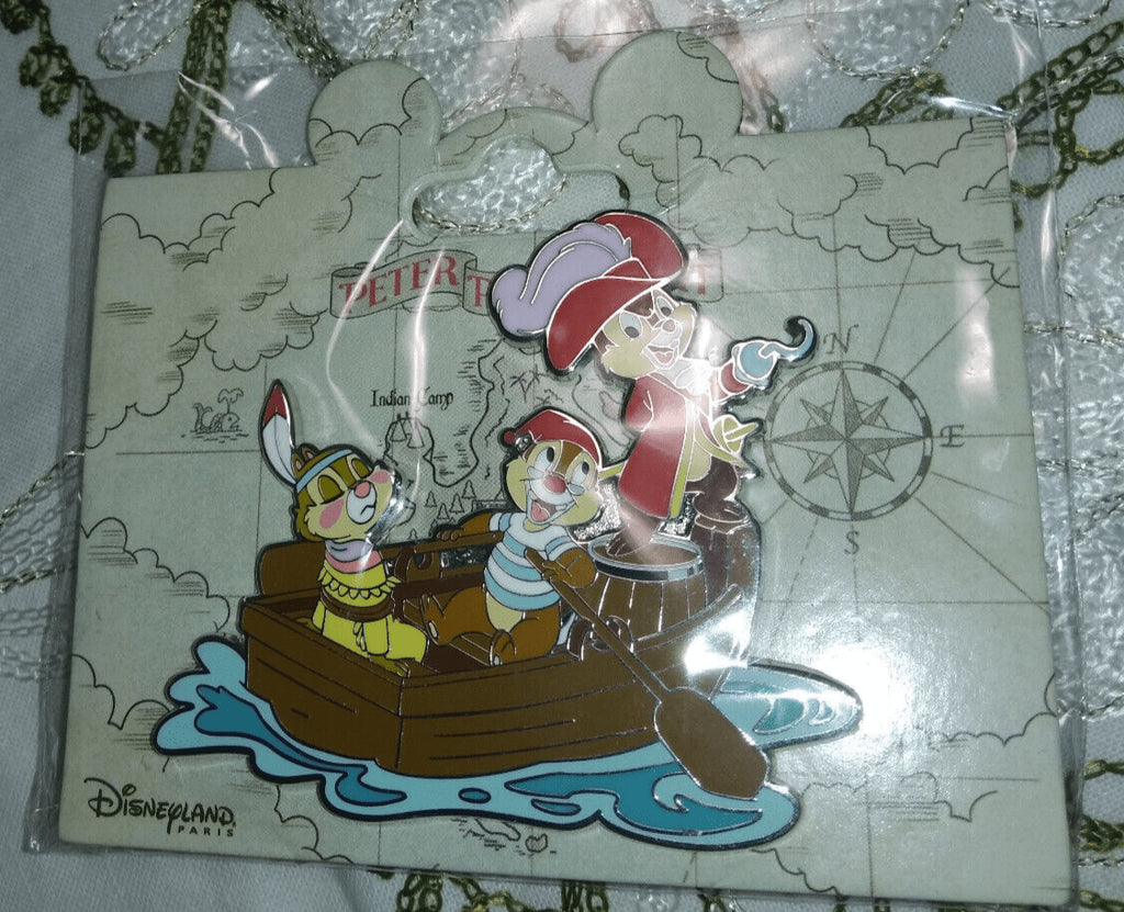 Chip Dale Clarisse Peter Pan's Flight Attraction Disney L Paris DLP 2022 Pin
