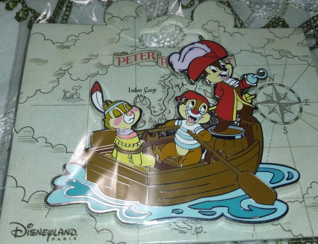 Chip Dale Clarisse Peter Pan's Flight Attraction Disney L Paris DLP 2022 Pin