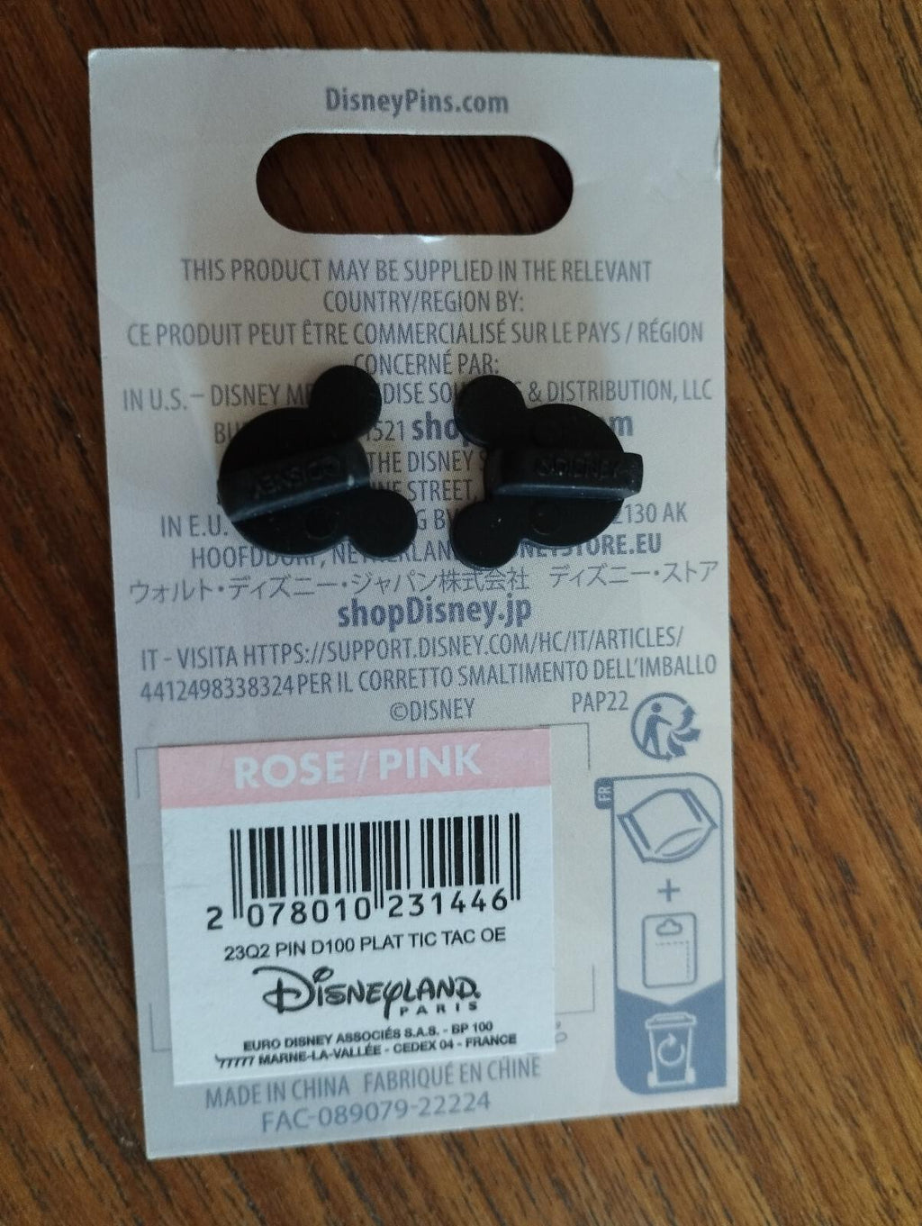 Chip & Dale D Land Paris Dlp 2023 Disney 100 Platinum Edition Celebration Pin