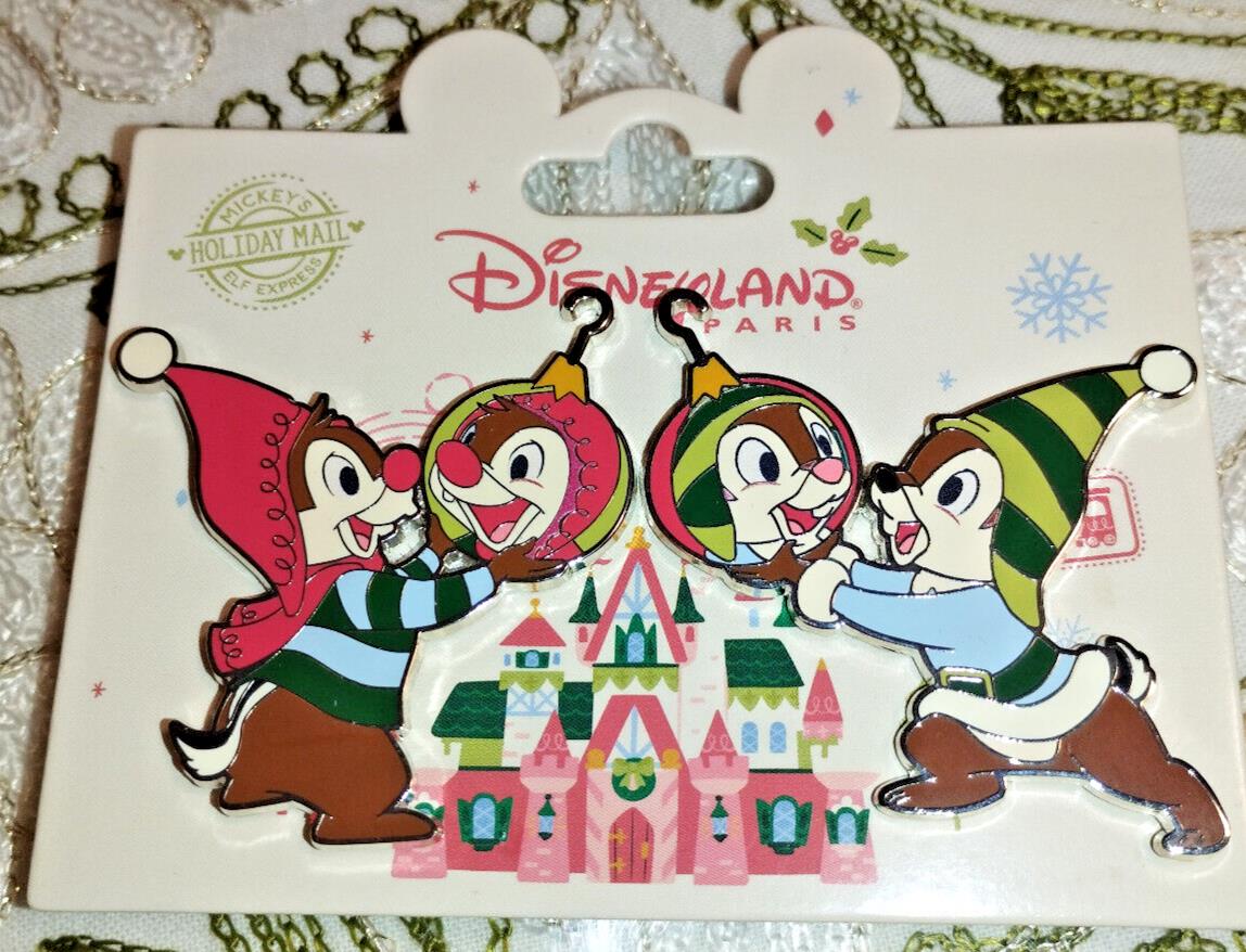 Chip & Dale Set Reflections in Tree Ornaments Disney Paris DLP Xmas 2024 Pin