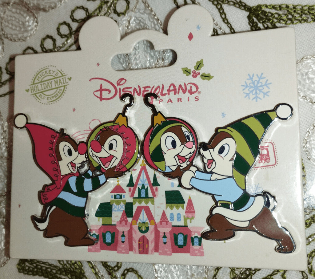 Chip & Dale Set Reflections in Tree Ornaments Disney Paris DLP Xmas 2024 Pin