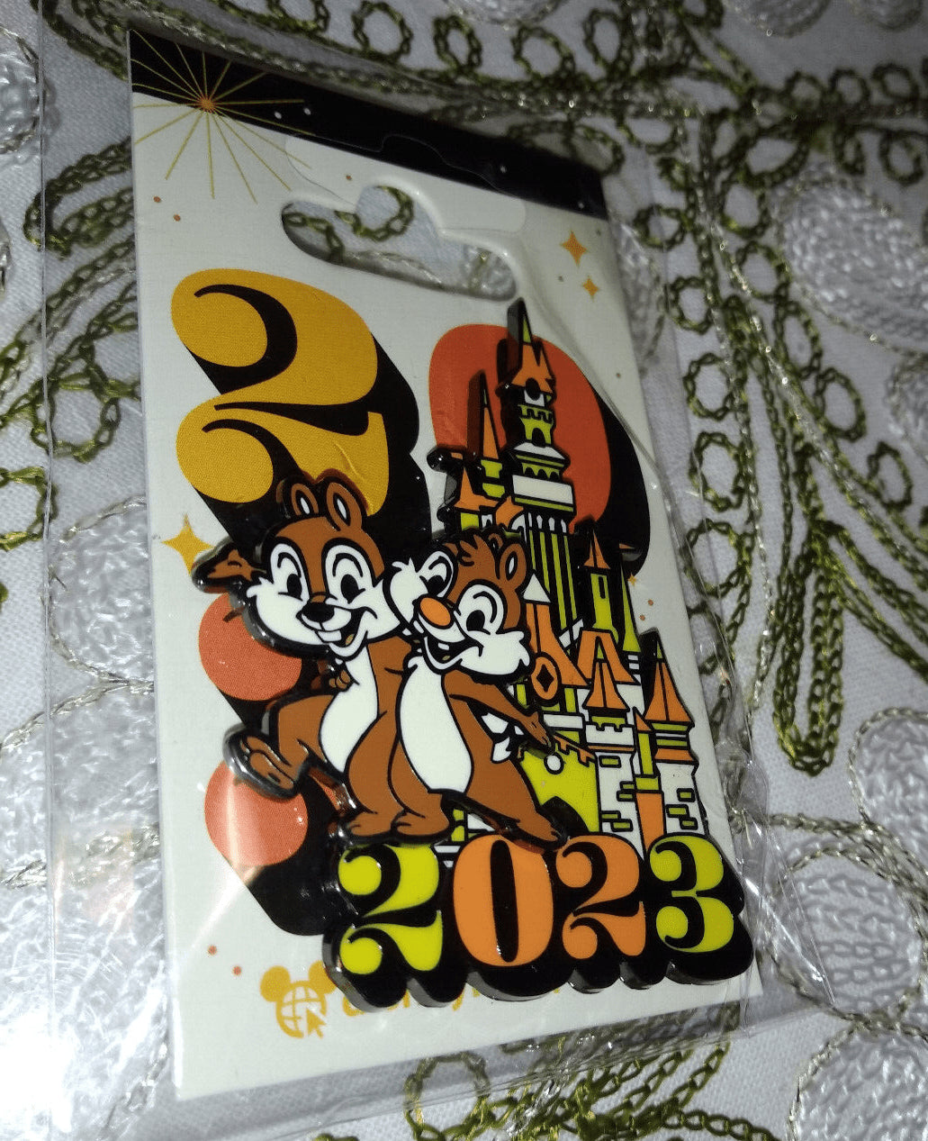 Chip & Dale Sleeping Beauty Castle Disney Paris Dlp January 2023 Celebration Pin
