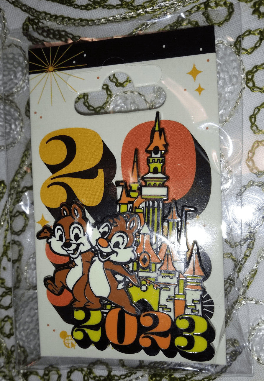 Chip & Dale Sleeping Beauty Castle Disney Paris Dlp January 2023 Celebration Pin