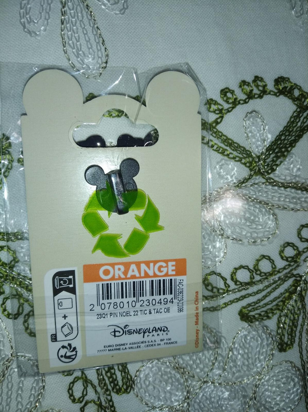 Christmas Chip and Dale in a Sock Disney Land Paris DLP Dec 2022 Pin