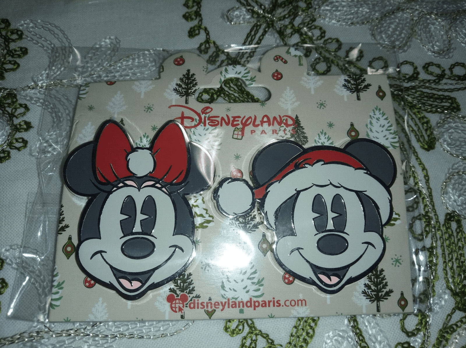 Christmas Mickey Minnie Disney Paris DLP 2022 2 Pins Set