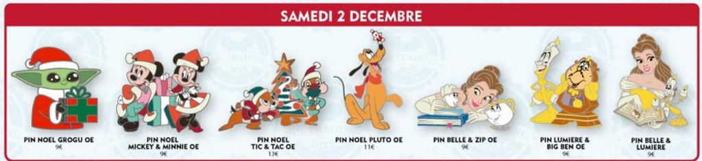 Christmas Mickey Minnie Santa Claus dress Disney Land Paris DLP Dec 2023 Pin