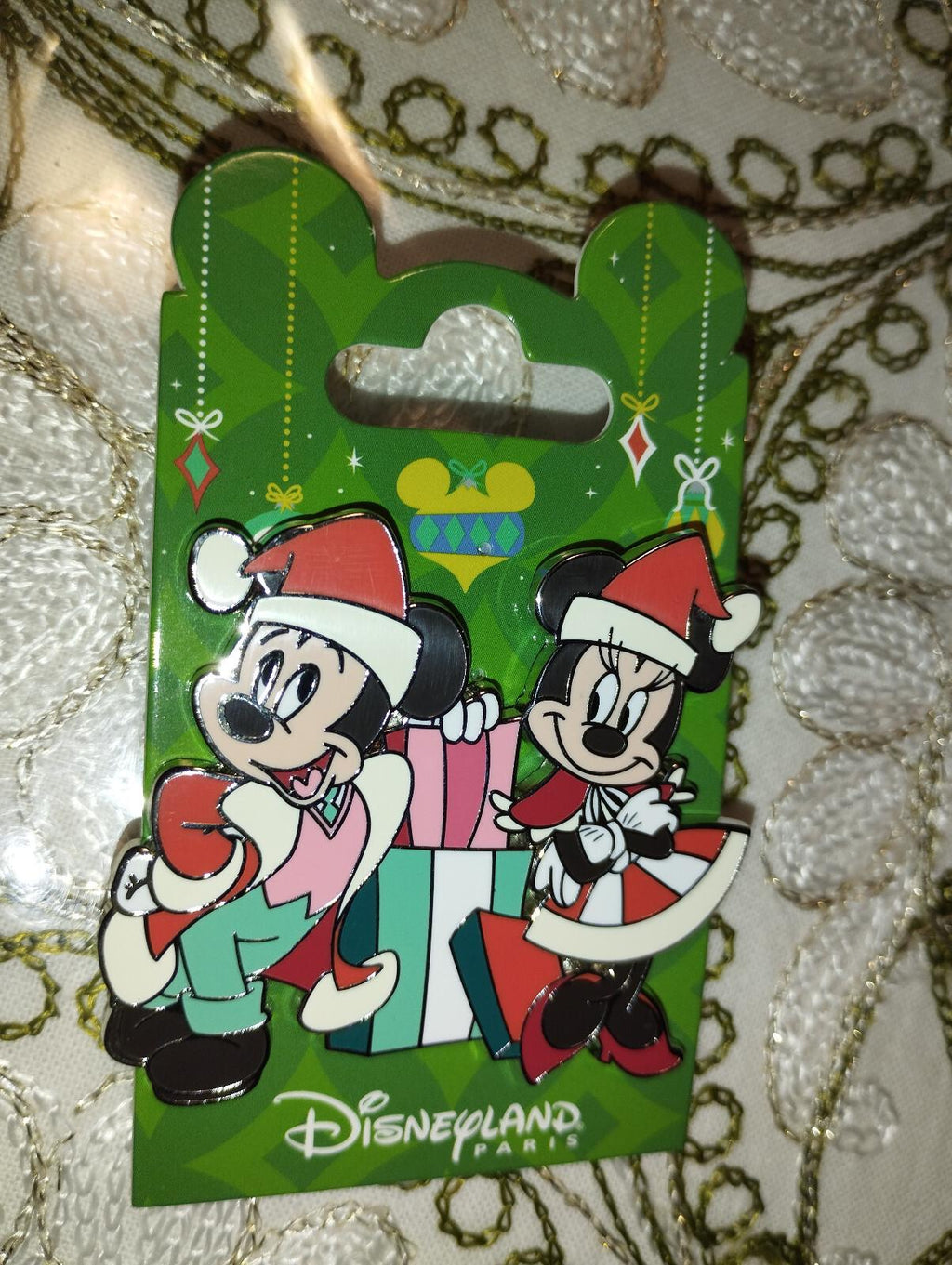 Christmas Mickey Minnie Santa Claus dress Disney Land Paris DLP Dec 2023 Pin