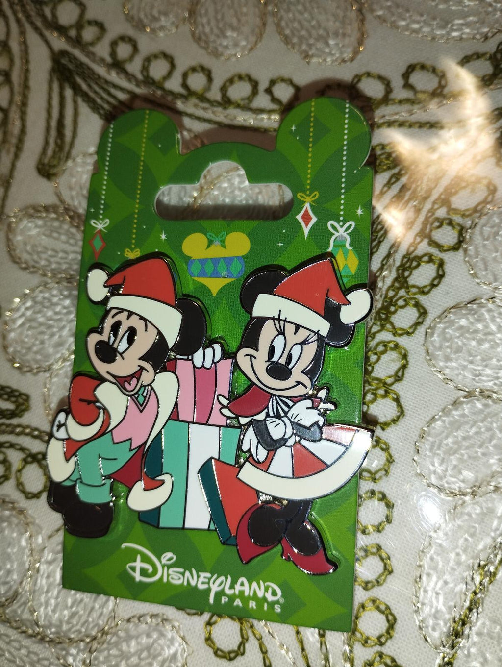 Christmas Mickey Minnie Santa Claus dress Disney Land Paris DLP Dec 2023 Pin