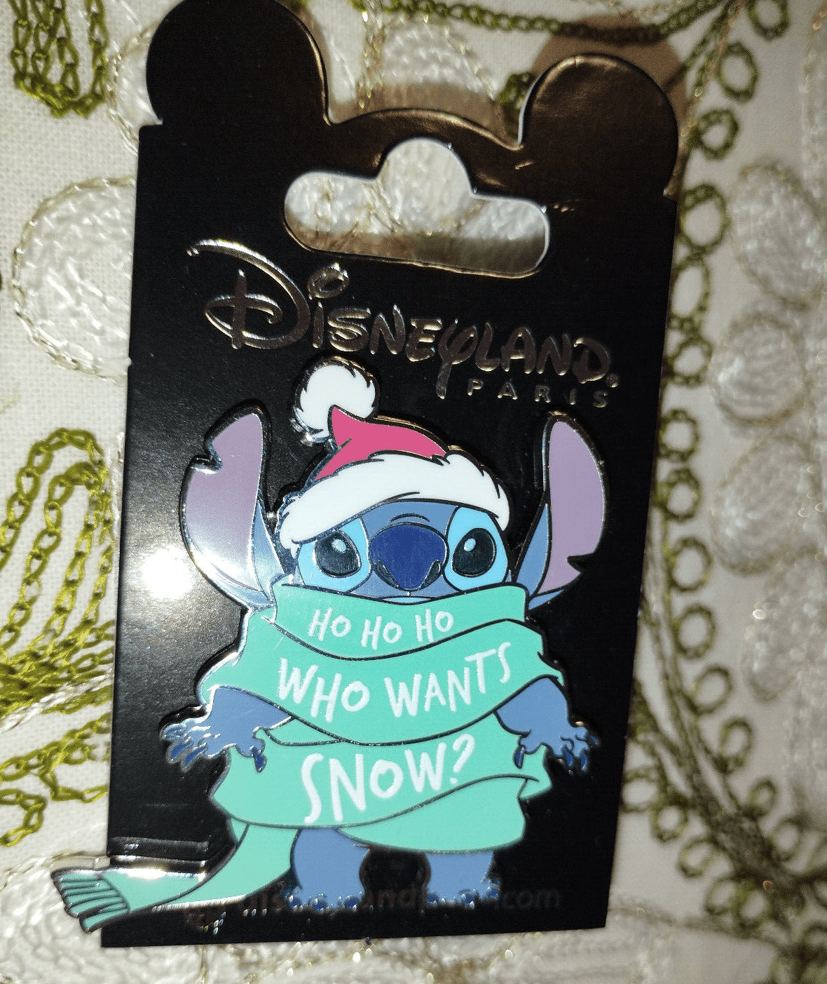 Christmas Stitch Santa Claus Who wants snow Disney Land Paris DLP Dec 2023 Pin