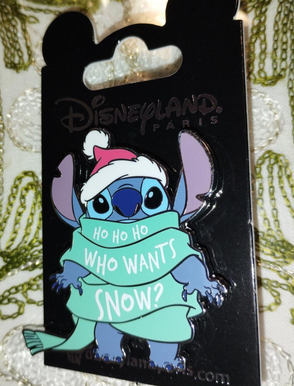 Christmas Stitch Santa Claus Who wants snow Disney Land Paris DLP Dec 2023 Pin