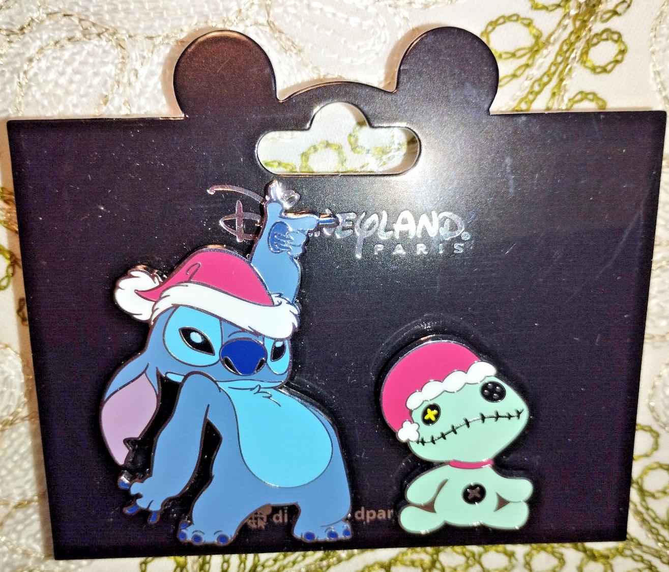 Christmas Stitch Scrump Santa Claus Disney Land Paris DLP Dec 2023 2 Pins