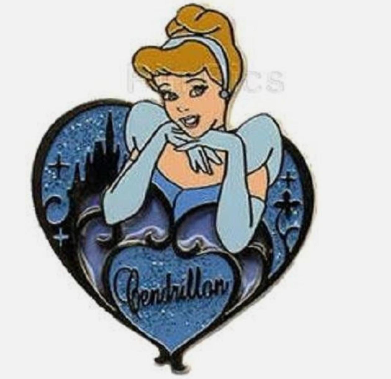 Cinderella in Glitter Hart Series Disney Princess Paris Dlrp Dlp 2007 Pin