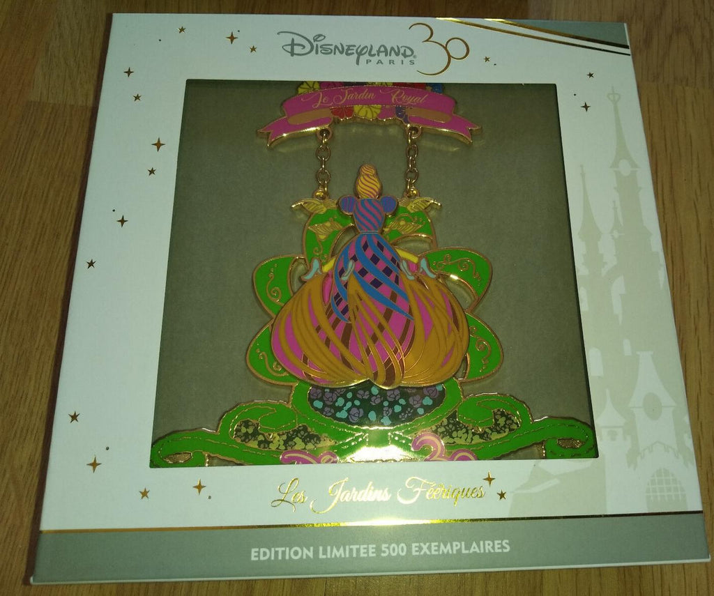 Cinderella Jardin Royal 30th Anniversary Disney Paris LE 500 Dlp 2022 Jumbo Pin