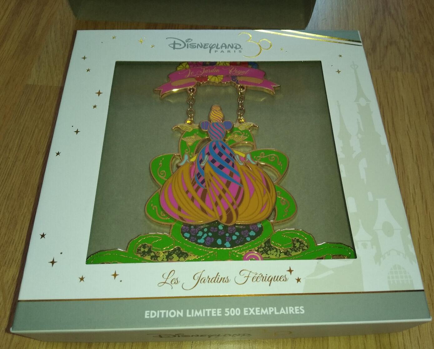 Cinderella Jardin Royal 30th Anniversary Disney Paris LE 500 Dlp 2022 Jumbo Pin