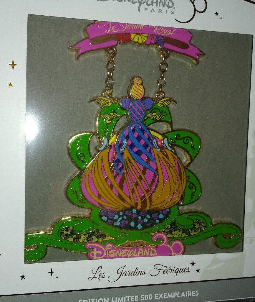 Cinderella Jardin Royal 30th Anniversary Disney Paris LE 500 Dlp 2022 Jumbo Pin