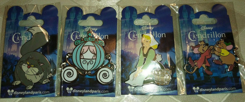 Cinderella Pumpkin Coach Lucifer Jack Gus Disney Paris Dlrp Dlp 2021 4 Pins set
