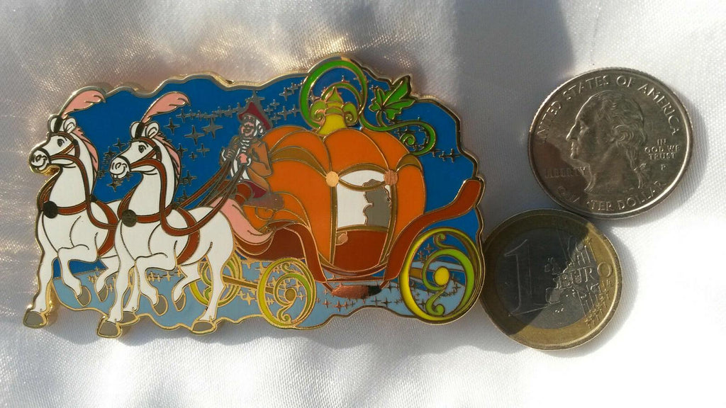 Cinderella 's Pumpkin Coach with Horses LE 100 fairy - tale - pins Jumbo Pin