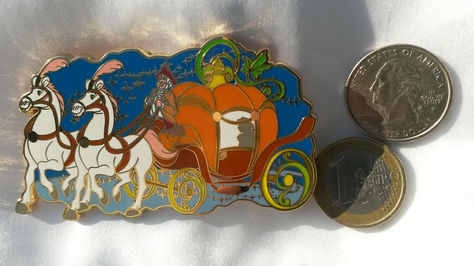 Cinderella 's Pumpkin Coach with Horses LE 100 fairy - tale - pins Jumbo Pin