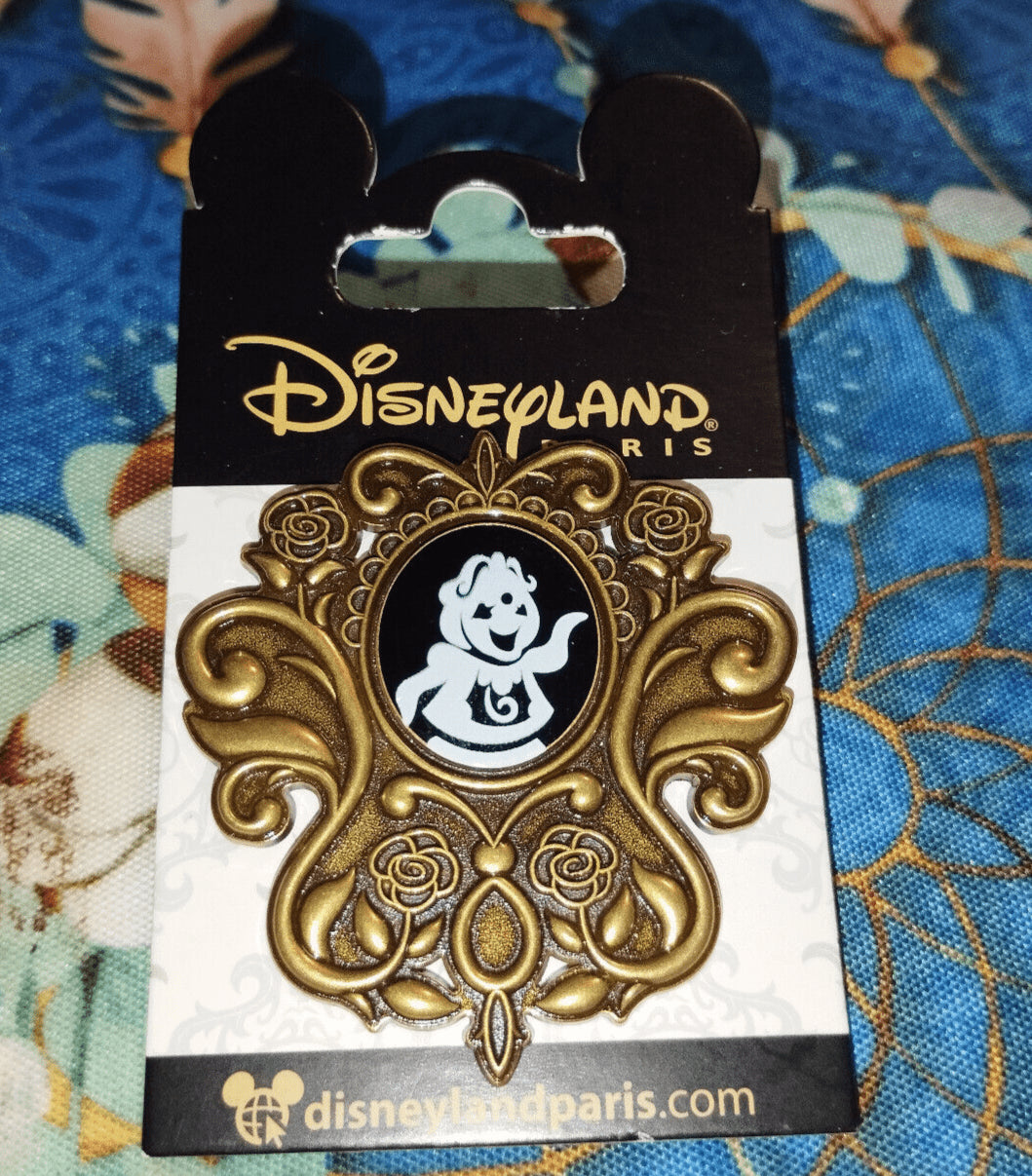Cogsworth Silhouette Filigree Frame Beauty Beast Disney Paris Dlp May 2024 Pin