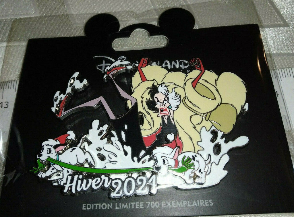 Cruella Dalmatian Winter 2021 Disney Land Paris LE 700 Dlrp Dlp Jumbo Pin on Pin