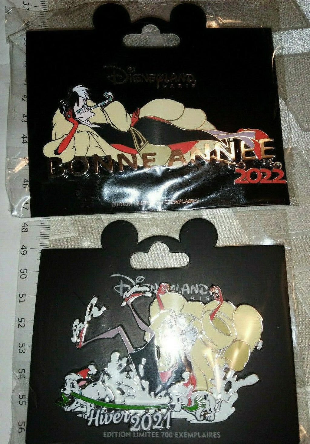 Cruella De Vil 2021 11th December 2 Jumbo Pins Disney Paris LE 700 Dlp Dangle