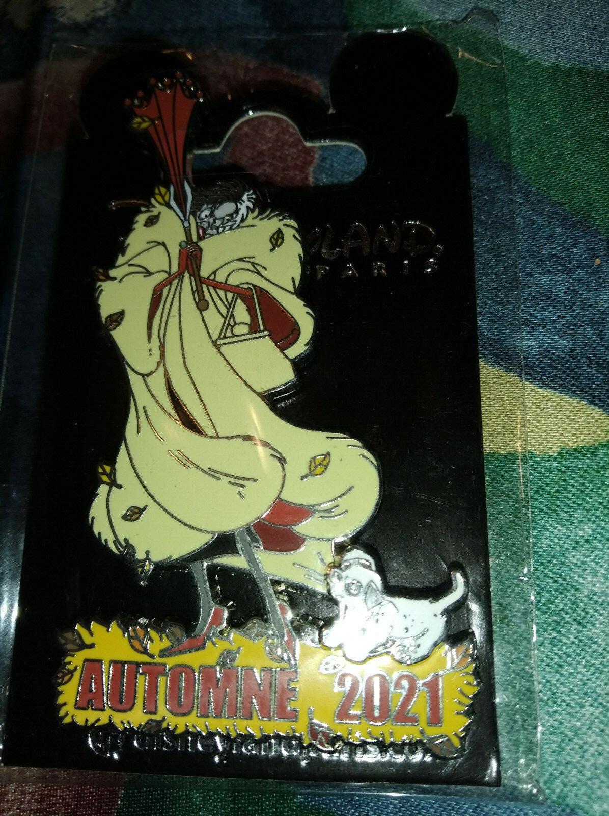 Cruella De Vil Autumn 2021 Dalmatian Disney Land Paris LE 700 Dlp Dlrp Jumbo Pin