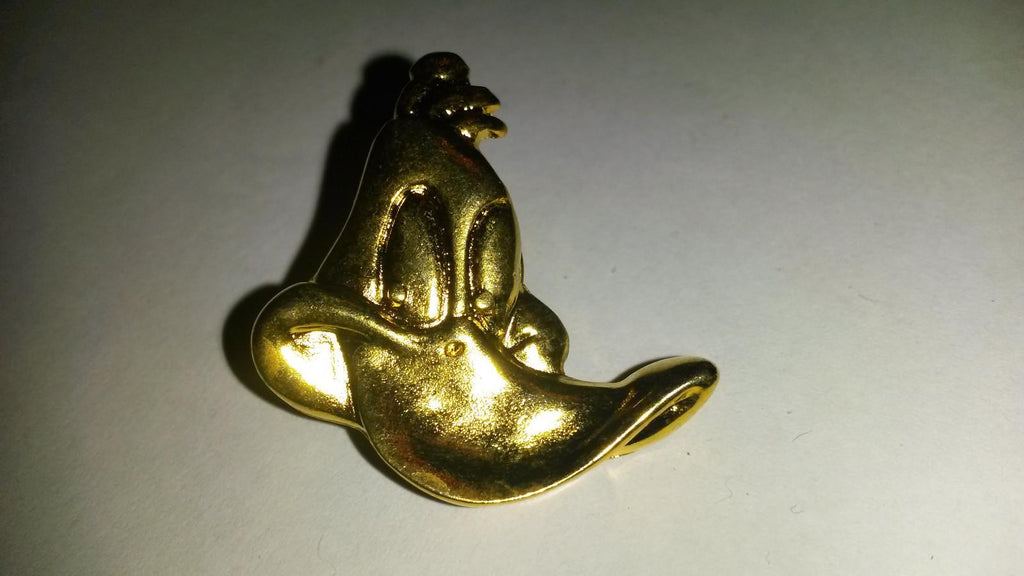 DAFFY DUCK Head 3D gold colour en relief PIN PIN'S