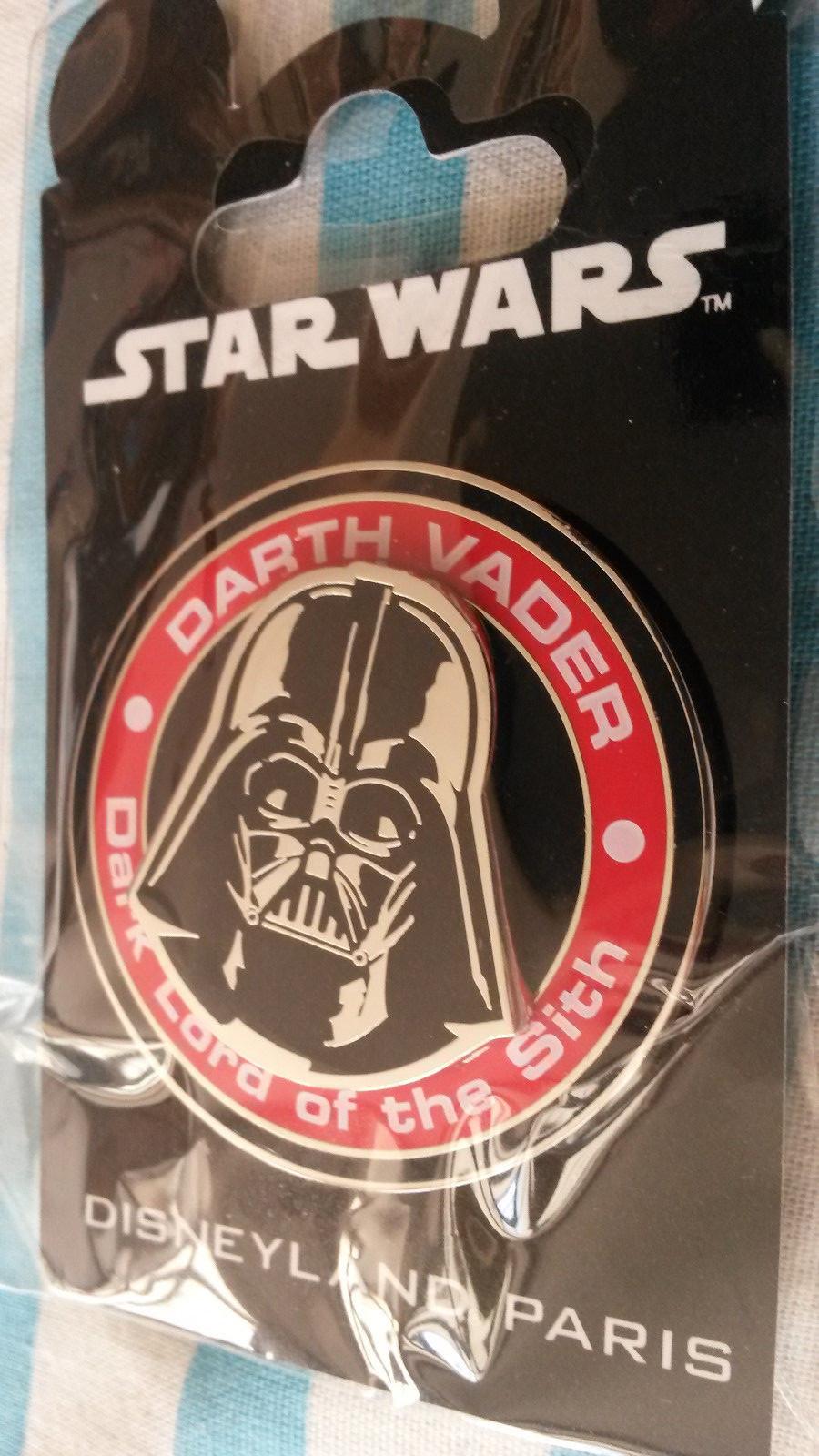 Darth Vader Star Wars Medal Disney L Paris Dlrp Dlp 2015 Round 3D Pin on Pin