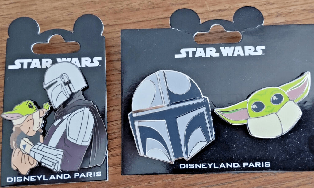 Din Djarin & Grogu Star Wars Mandalorian Disney Paris DLP May 2023 2 Pins