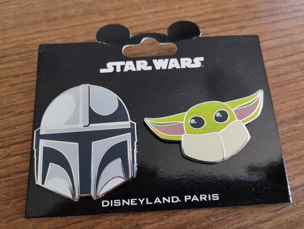 Din Djarin & Grogu Star Wars Mandalorian Disney Paris DLP May 2023 2 Pins
