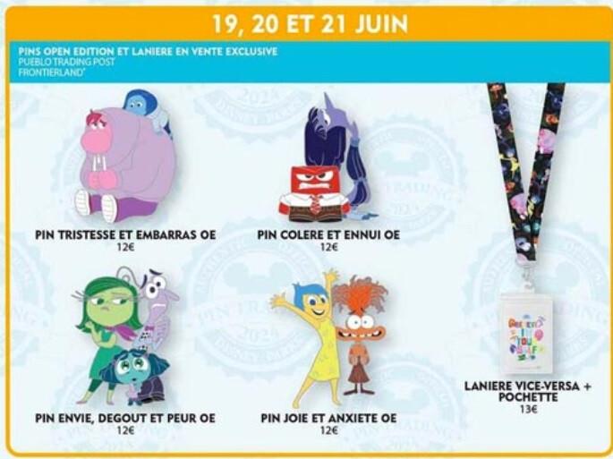 Disgust Fear Envy Inside Out Series Disney Land Paris Dlp 2024 June Pixar Pin