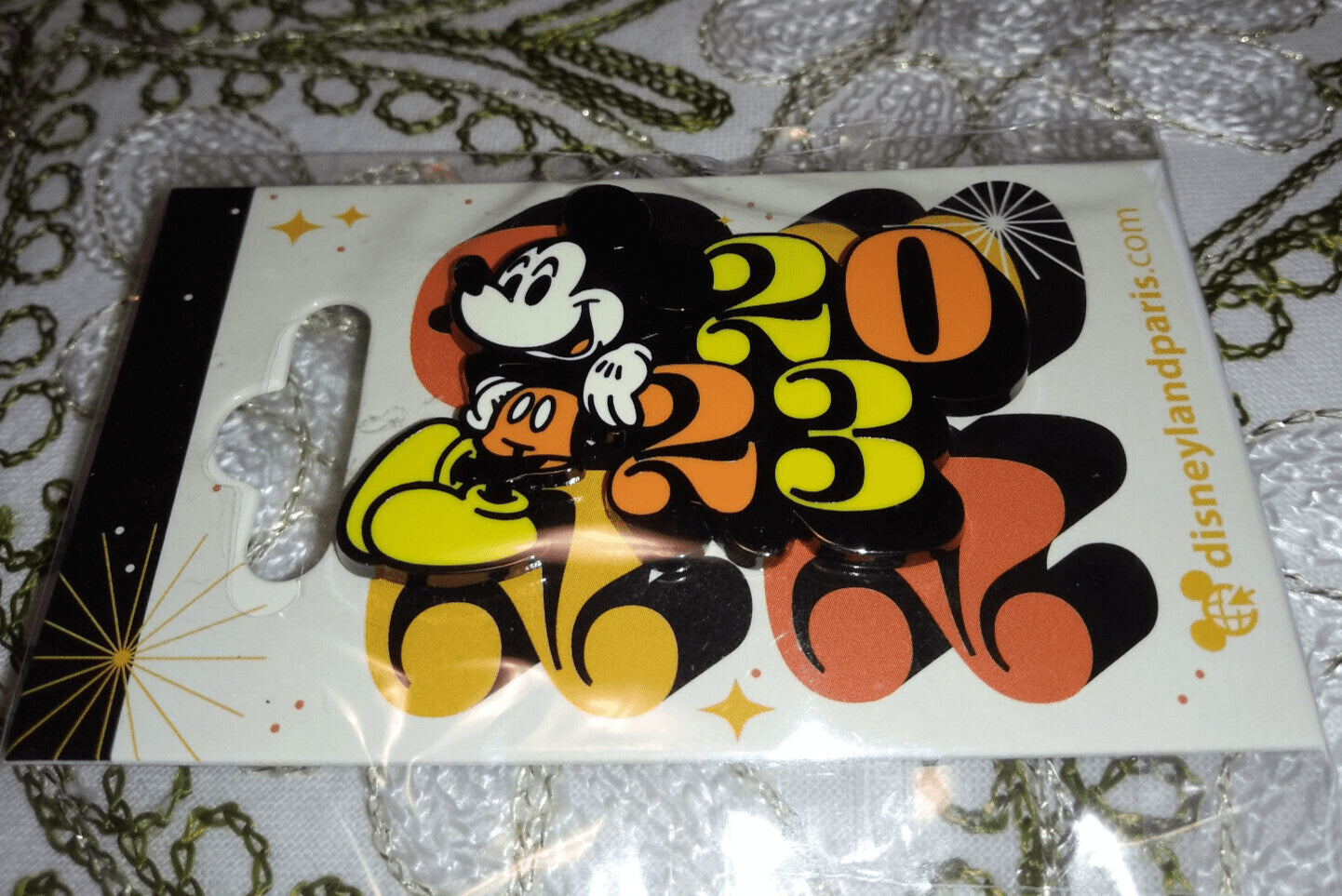 Disney Paris Dlp January 2023 Celebration 6 pins Set Mickey Minnie Chip Spinner
