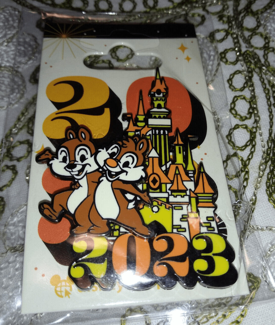 Disney Paris Dlp January 2023 Celebration 6 pins Set Mickey Minnie Chip Spinner