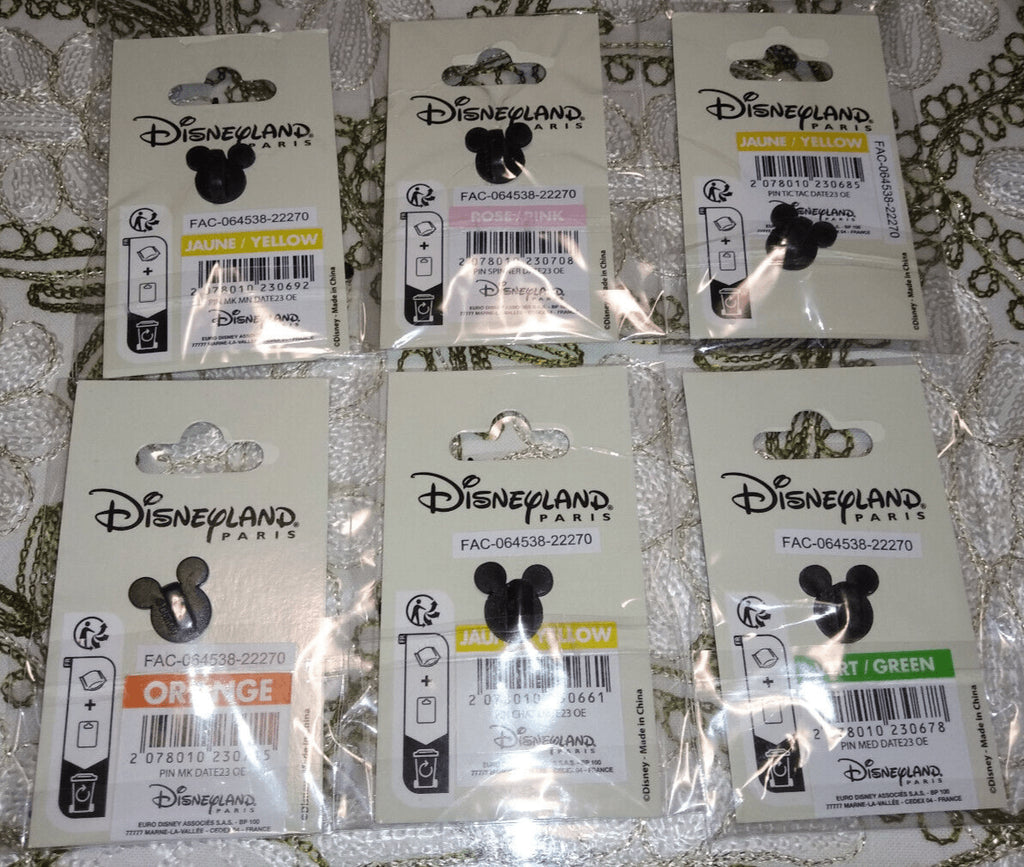 Disney Paris Dlp January 2023 Celebration 6 pins Set Mickey Minnie Chip Spinner