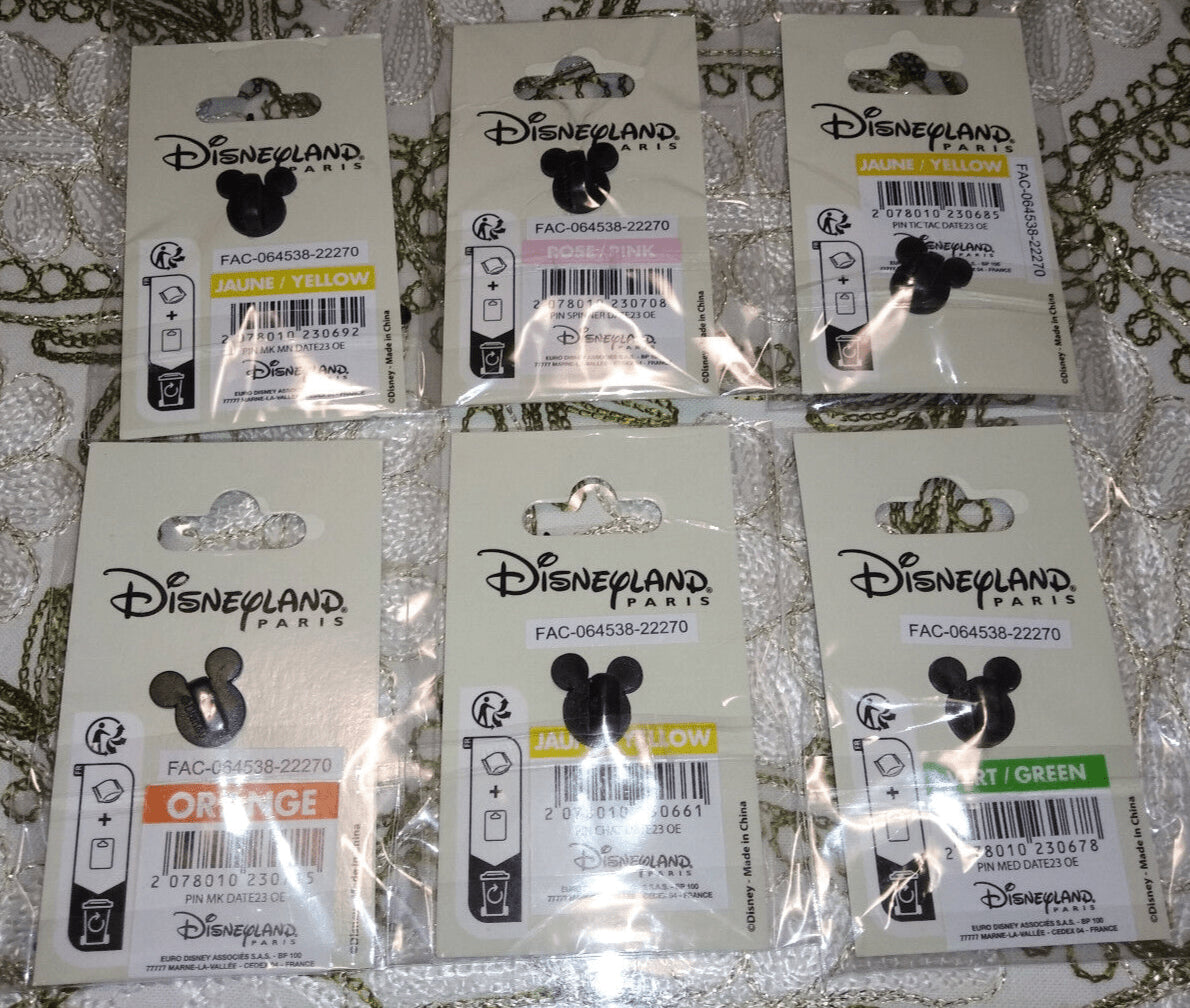 Disney Paris Dlp January 2023 Celebration 6 pins Set Mickey Minnie Chip Spinner