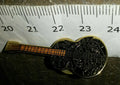 Dobro Style Guitar Black on Gold Colour Pin