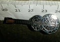 Dobro Style Guitar Black on Silver Colour Pin