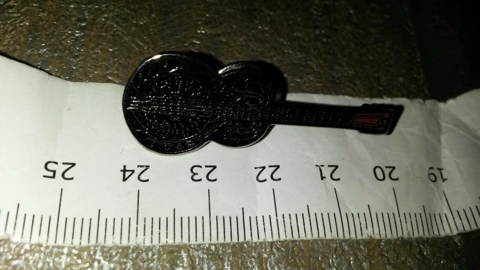 Dobro Style Guitar Black on Silver Colour Pin