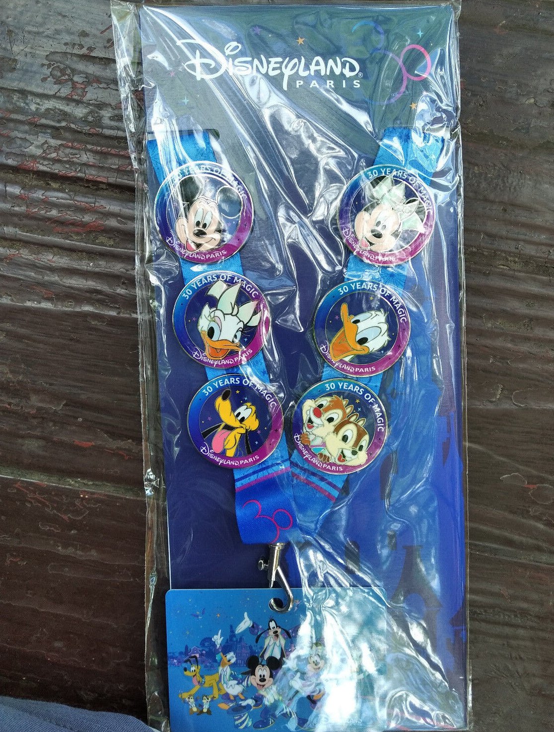 Donald Chip Pluto Daisy Lanyard 30th Anniversary Disney Paris Dlp March 2022 Pin