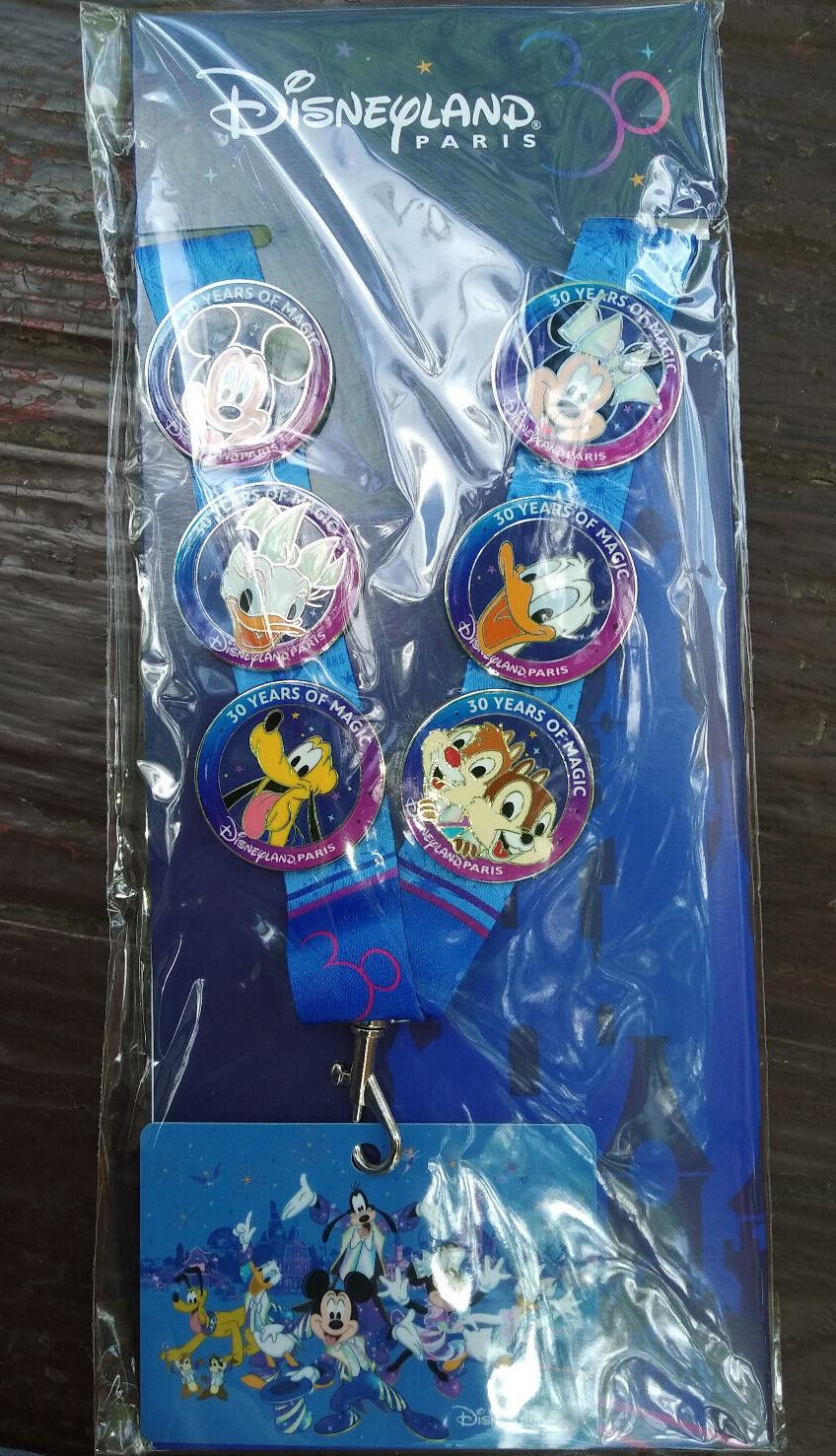 Donald Chip Pluto Daisy Lanyard 30th Anniversary Disney Paris Dlp March 2022 Pin