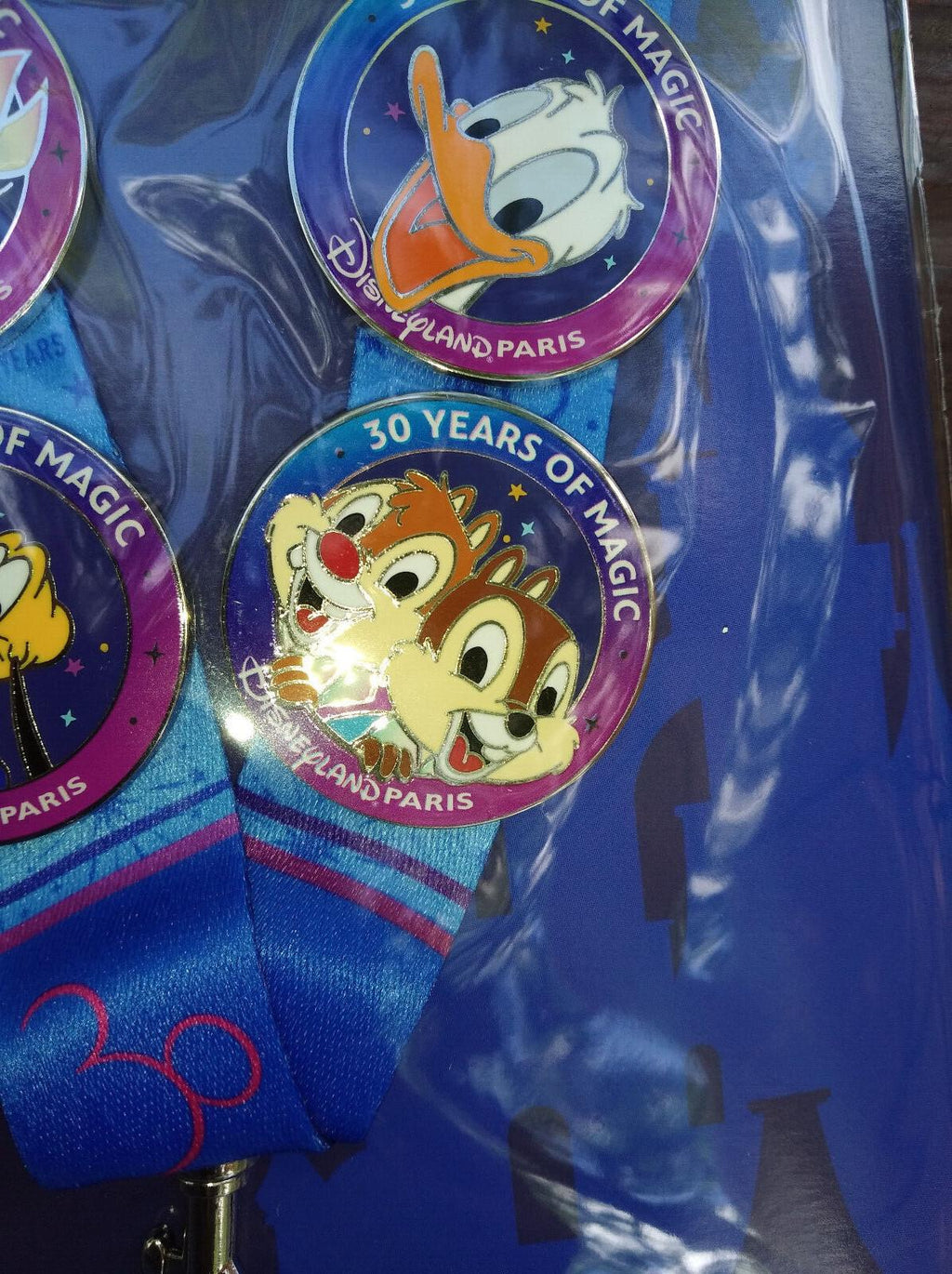 Donald Chip Pluto Daisy Lanyard 30th Anniversary Disney Paris Dlp March 2022 Pin