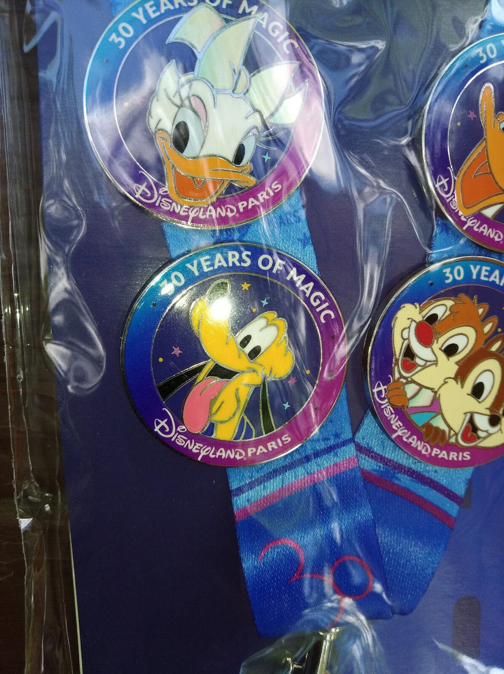Donald Chip Pluto Daisy Lanyard 30th Anniversary Disney Paris Dlp March 2022 Pin