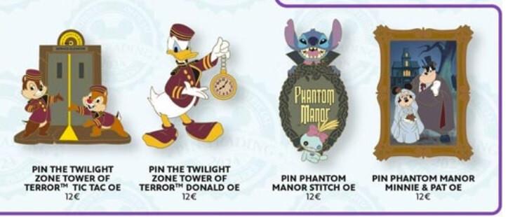 Donald Tower of Terror Twilight Zone Disney Land Paris DLP Oct 2024 Dangle Pin